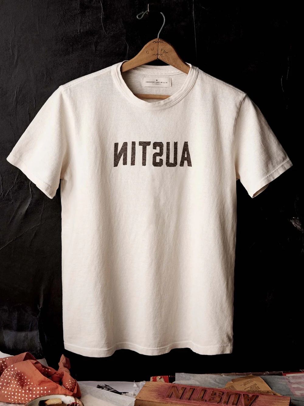 Imogene + Willie the “Austin” Tee in Vintage White Size Large